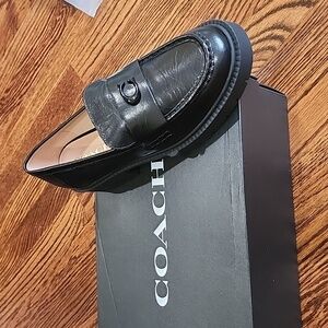 New Coach Black Leah Loafers Size 7.5